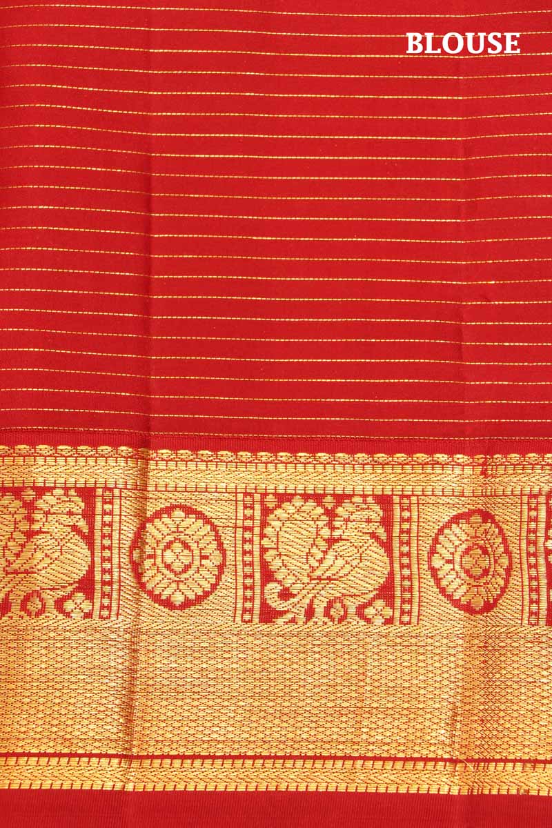 Traditional Zari Checks Kanjeevaram Silk Saree